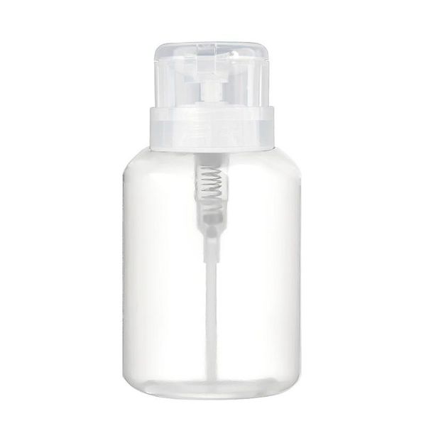 

210ml nail art mini pump dispenser empty bottle plastic pressure bottles