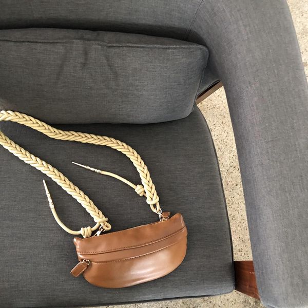 

braided straps leather crossbody bags for women vintage casual handbag female travel purses lady shoulder messenger bag