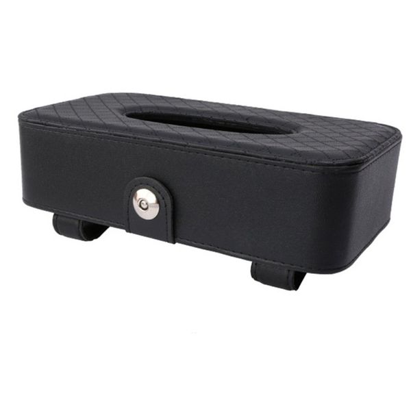 

new 3 color new car styling sun visor tissue box pu leather case paper holder auto accessories