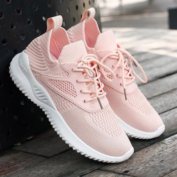 

new women casual sneaker pure white all-match fashion womens outdoor cloth shoes light tan pink mesh sneakers size 36-39