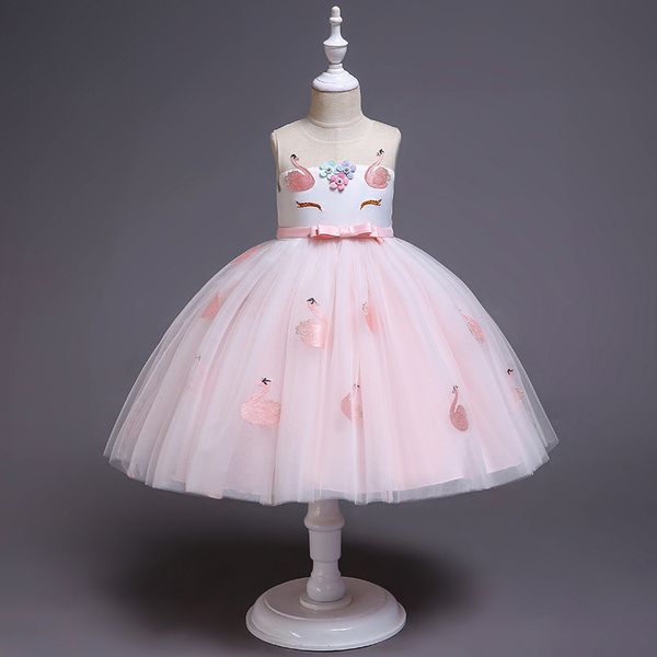 

children's dresses halloween flower children's dresses girl lace princess clothes, Red;yellow