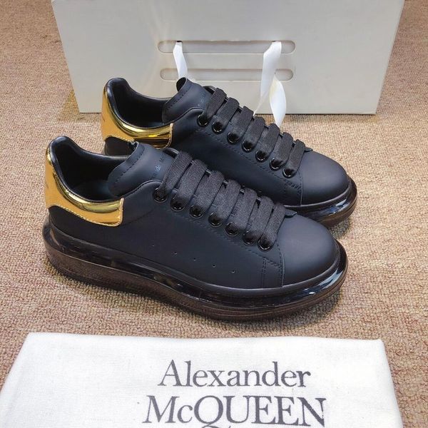 

new high-end men's women's luxury casual sports shoes fashion brand autumn and winter design style air cushion outsole nine colors, Black