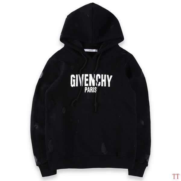 

19 winter europe pari american fa hion vintage broken hole weat hirt ca ual women men hooded hoodie treetwear top