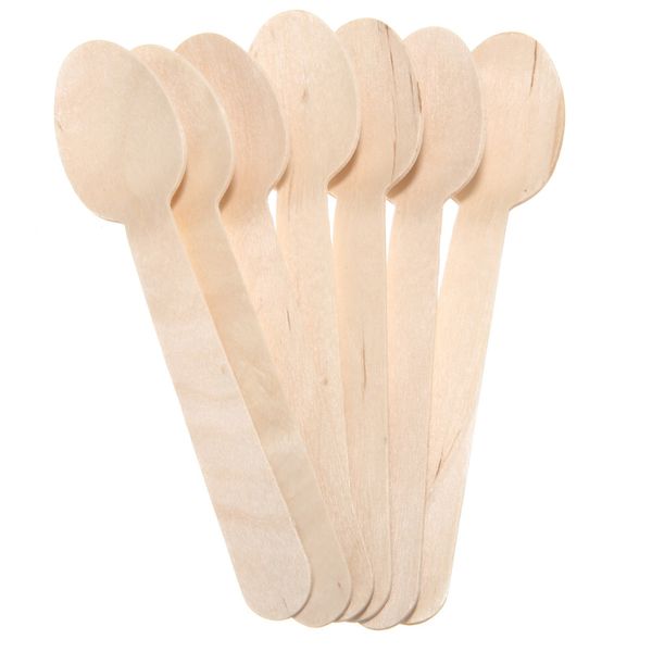 

100pcs wooden disposable cutlery forks spoons party dessert utensils tableware wooden fork flatware wood cutlery pitchfork