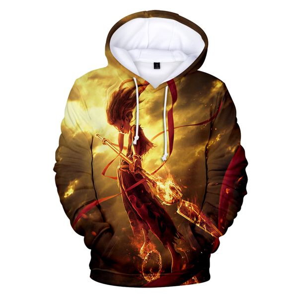 

ne zha 3d new kpop korean casual long sleeve fashion soft hoodies sweatshirts 2019, Black