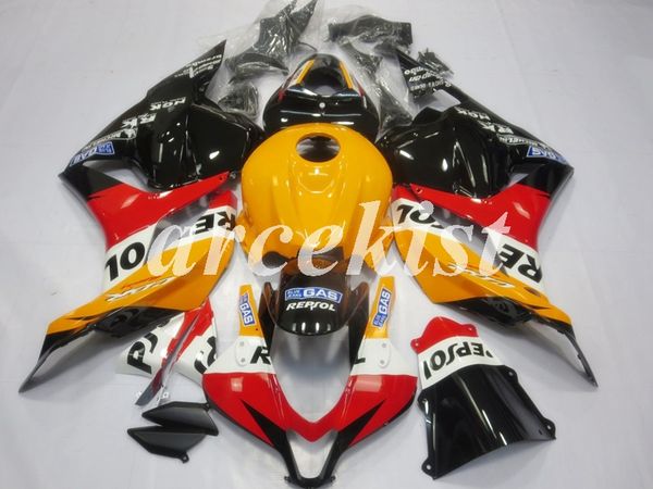 

новый abs инъекция мотоцикл полный обтекатели комплект, пригодный для honda cbr600rr f5 10 11 09 12 2009 2010 2011 2012 кузовостроение набор