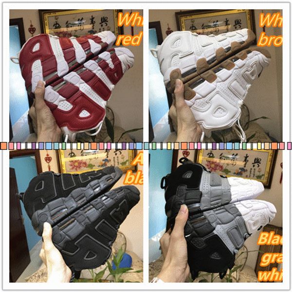 

2018 New Sup Air More Uptempo Mens Women Basketball Shoes High Quality Big Pippen Athletic Sport designer shoes 902290-700 US 5.5-12