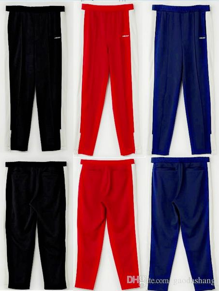 

2019 new ambush pants women men fashion casual sweatpants drawstring zipper stripe style ab embroidery ambush fashion, Black