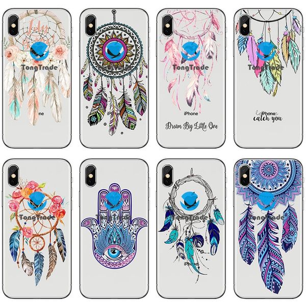 

tongtrade] soft silicone tpu case for iphone 11 pro x xs max 8 7 6s 5s plus huawei p30 p20 pro p smart 2019 painted dreamcatcher case