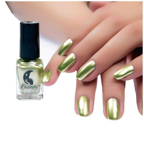 

fashion new metal-color nail polish mirror nail polish, 11# grass yellow