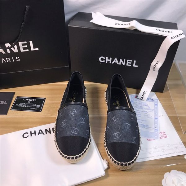 

Новая эспадрильи Платформа G29762 Lambskin Бежевый Женщины Роскошная FLAT Женская обувь холст обувь AB с коробкой Size35-41