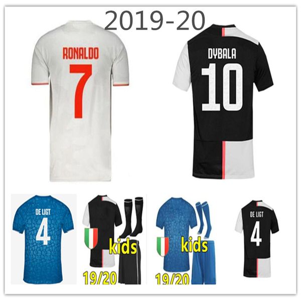

2019 2020 ronaldo de ligt occer jer ey juventu kid kit et ock 19 20 dybala football jer ey kid football kit, Black;yellow