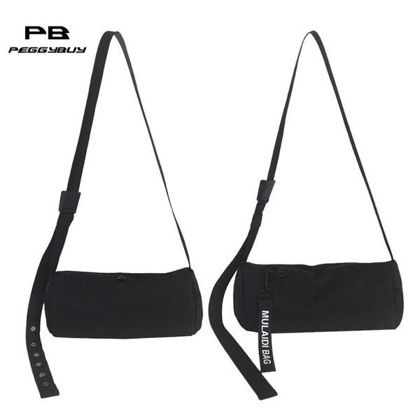 

cylinder shaped shoulder bags nylon casual men women travel crossbody bag