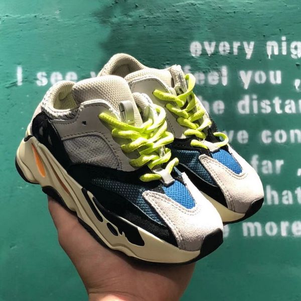 

детская обувь wave runner 700 kanye west boy кроссовки девушка тренер sneaker спортивной обуви дети спортивной обуви с коробкой, Black