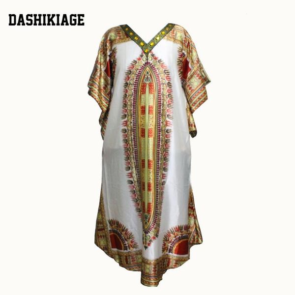 

dashikiage silk-like loose women casual dress acrylic-diamond fashion party dress dashiki vestidos, Red