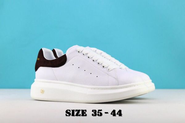 

New Alexander Brand Fashion Luxury Designer Women Shoes Queen White Casual shoes MC Real Low Cut Genuine Leather Outdoor Sports Sneakers