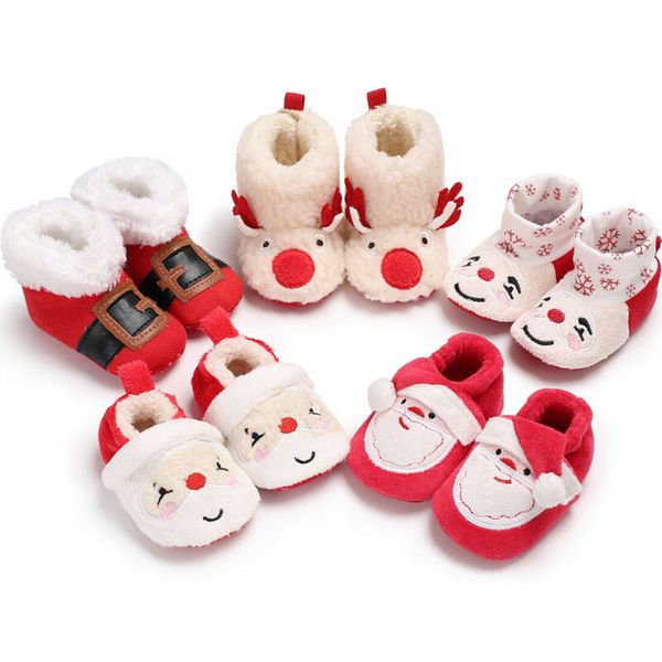

xmas infant baby shoes cute christmas newborn first walkers winter warm boots shoes unisex