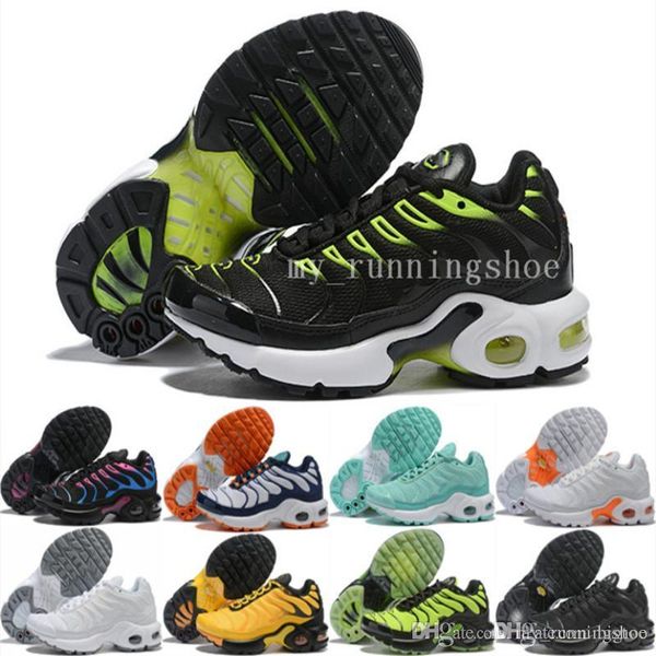 

2019 plus tn se kids luxury designer sneakers girls boys running shoes youth children des chaussures tns femme yellow purple trainers scarpe, White;red