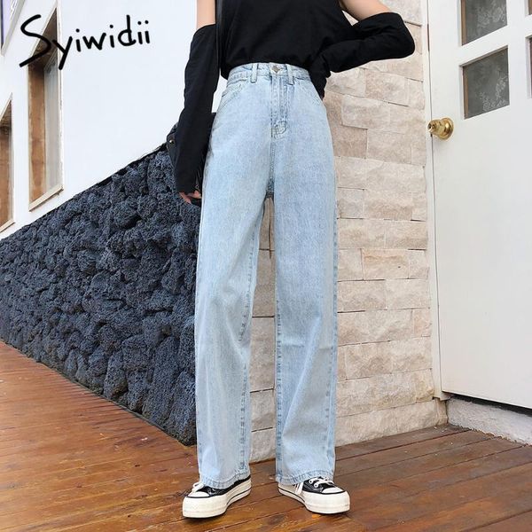 

straight jean woman high waist plus size 5xl mom boyfriend jeans for women full length washed vintage loose demin pants trousers, Blue