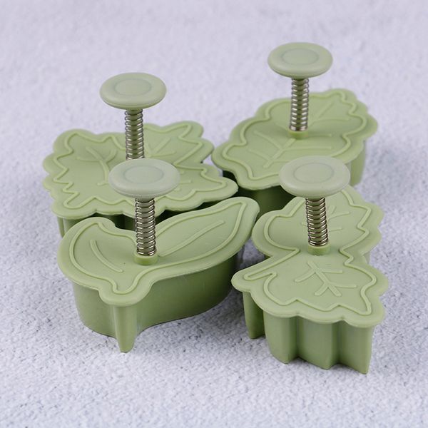 

4pcs / set формочки пресс-формы форма листа пластиковые выпечки плесень cookie cutter fondant кондитерские изделия декор печенье diy плесень