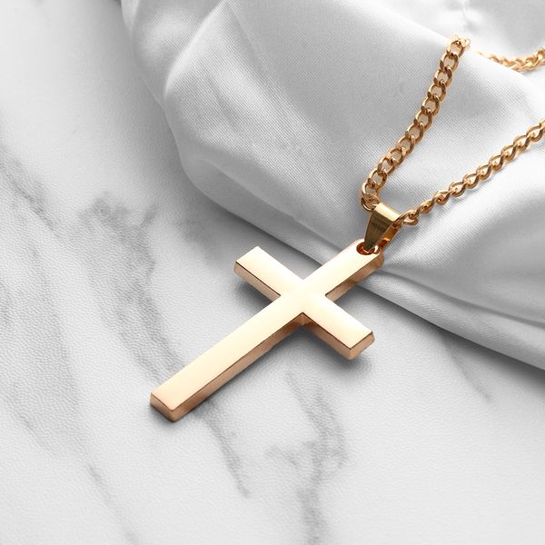 

lover choker metal gold black cross pendant necklace stainless steel link chain crucifix jesus necklaces statement, Silver