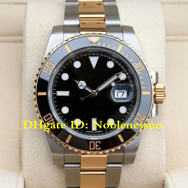 

новый 9 цвет мужские top perpetual дата two-tone черный циферблат 116613ln 40мм керамические часы 116613 116610 116618 asia 2813 автоматичес, Slivery;brown