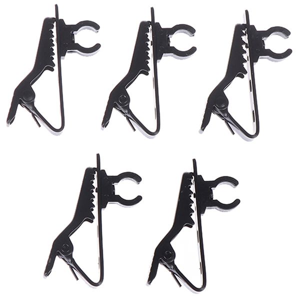 

5pcs microphone iron clip tie clip mic lapel collar clip microphone accessories