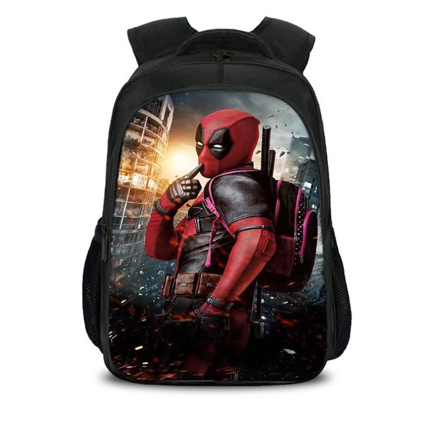 

2019 new fashion marvel 3d printed deadpool 2 backpack teenager manga style student bag a wonderful gift from the movie fans