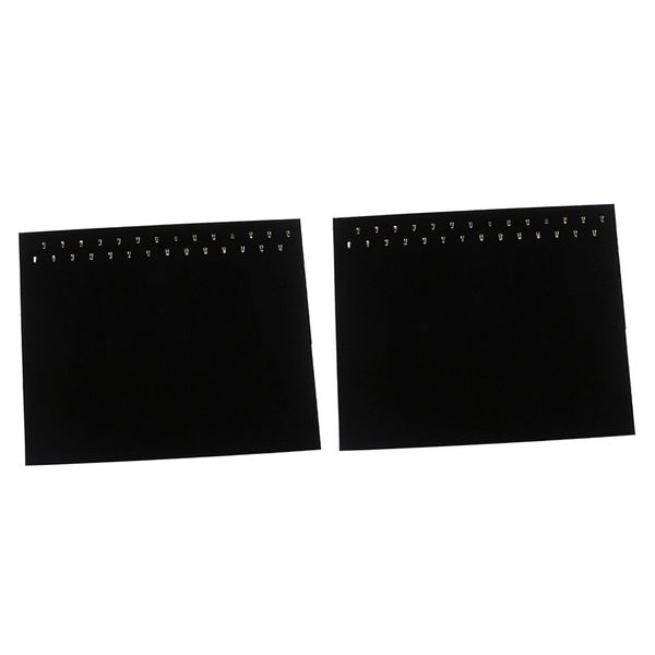 

2 pcs jewelry stand jewelry holder jewelry display chain holder chain display storage with hooks, Black;white