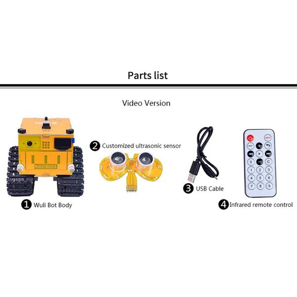 

new wulibot scratch + mixly programmable robot rc programming track car steam educational programable toys with /without camera