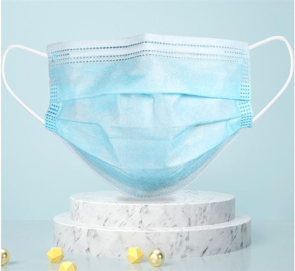 

fast shipping pollution filter safety men women dust blue mask mouthwindproof blue mask mouth muffle 3 layer face masks