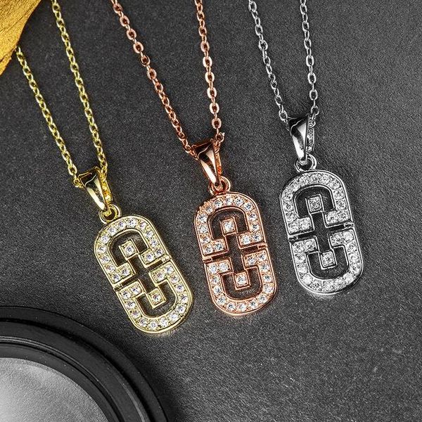 

высокое качество люкс rose стали бумаги золото серебро золото нержавеющая клип ожерелье женщин кристалл ключицы цепи ювелирные изделия подар, Silver