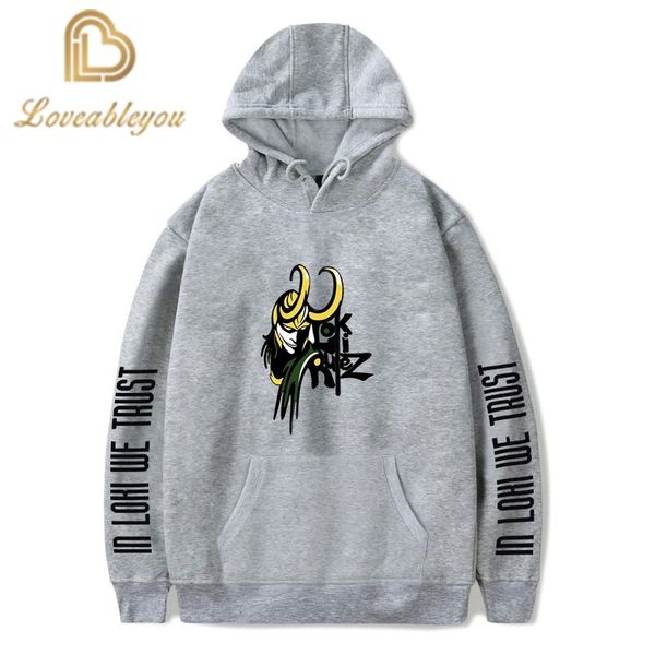 

loki fashion hoodies men autumn fashion casual hip hop hoodie print loki long sleeve pullover hooded sweatshirt, Black