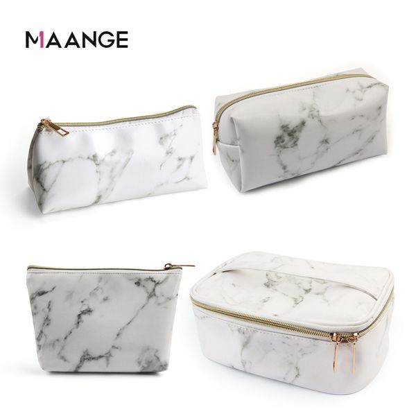 

4pcs/set maange travel fashion lady cosmetic bag organizer beautician storage bag marble large capacity multifunction women make up cases