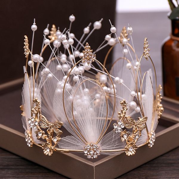 

pearl crown baroque crown hair accessories headwear hair band bridal wedding jewelry accessories