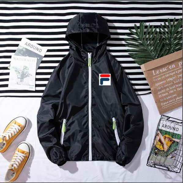 

d25 2020 мужчины женщины куртка пальто солнцезащитный крем одежда повседневная мужская одежда куртки топы с капюшоном белая ветровка уличная, White