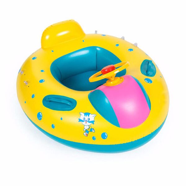 

baby kids swimming safety rings stable inflatable infant seat float adjustable sunshade swimming pool boat toy for children ring