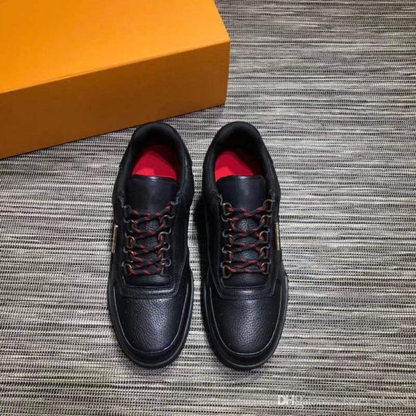 

2019 new men neake de igner neaker men port hoe leather ca ual hoe trainer lightweight ole comfortable black