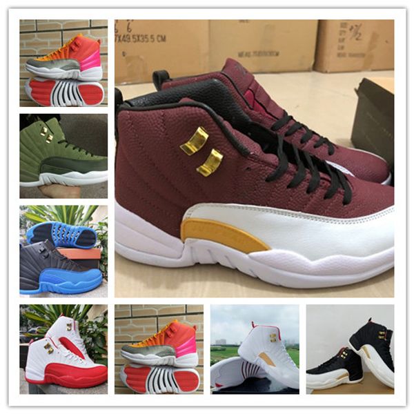 

12 game ball basketball shoes for men game royal black gym red flu game gamma blue the master mens sports sneakers with box