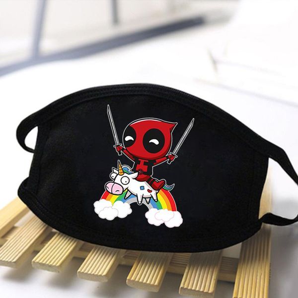 

marvel superhero deadpool anti dust masks black skin friendly mouth muffle men women washable reusable dustproof face mask ambia
