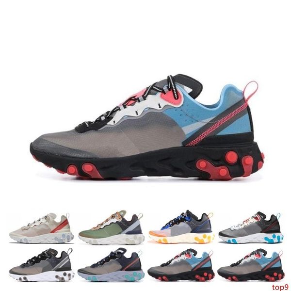 

new designer epic react element 87 running shoes for men women white black neptune green blue trainer breathable sports sneaker size 36-45