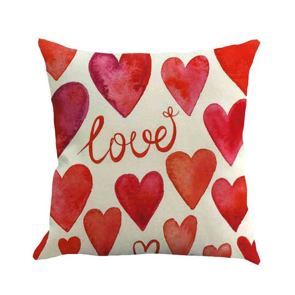 

tenske 2019 pillwocase happy valentine's day throw pillow case sweet love square cushion cover multicolor hand made home 3.11