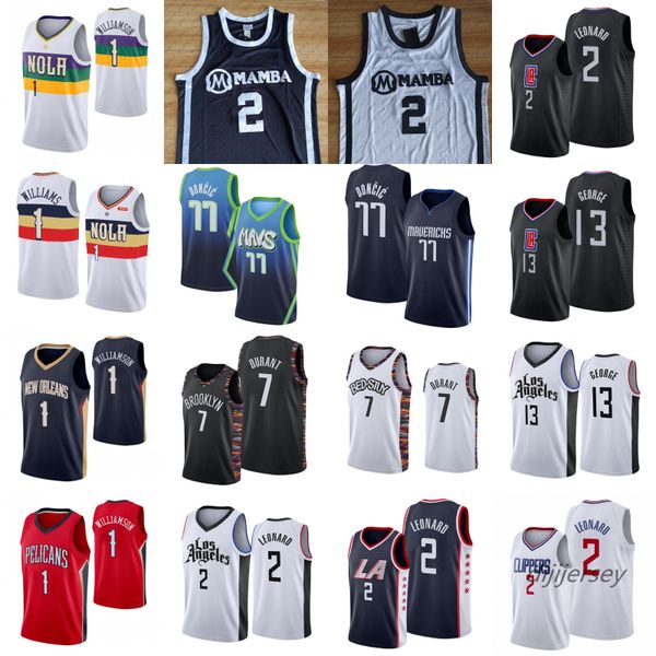 

ncaa 1 zion williamson college basketball jerseys luka 77 doncic paul 13 george kawhi 2 leonard kevin 7 durant 2 gigi, Black;red