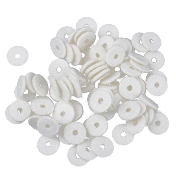 

90 pack front rail punchings felt balance washers wool fits for piano keys repair, easy install