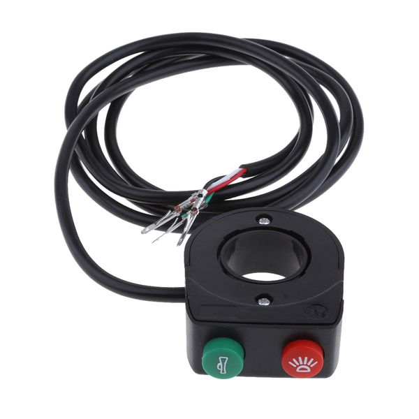 

motorcycle 7/8" handlebar horn headlight on/off button switch control