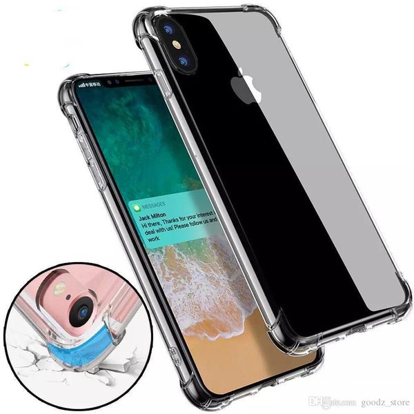 

shockproof transparent case for iphone x 8 7 6 6s plus soft gel tpu case clear back cover for samsung s8 s8plus dhl