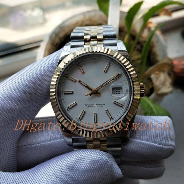 

luxury super factory version asia 2813 movement men v2 silver dial 126331 diamond dial jubilee five-piece links sapphire glass 41mm watches, Slivery;brown