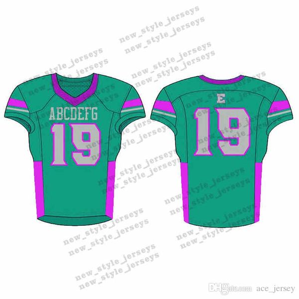 

45Men 2019 Youth Football Jerseys Army Green Wine Red Embroidery Logos Stitched Custom Any name Any number Jerseys
