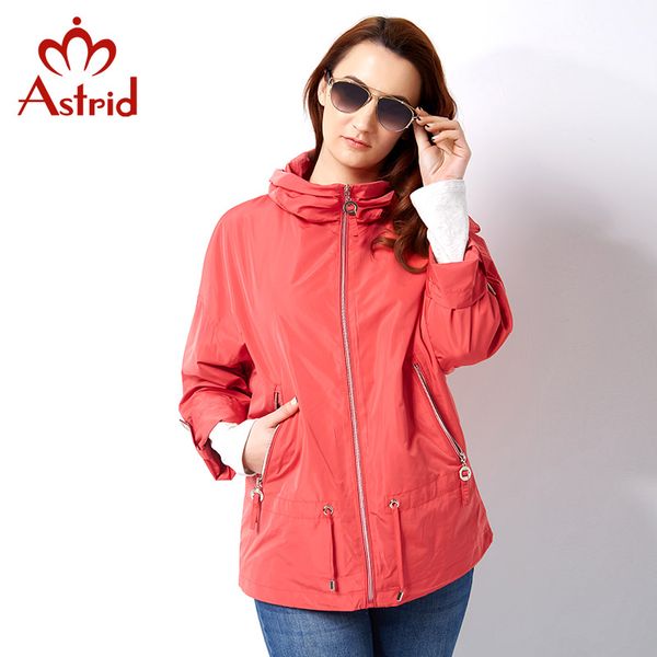 

astrid 2019 new spring trench coat plus sizes woman's coat brand female turtleneck windbreaker ukraine 3 color solid as-2723, Tan;black