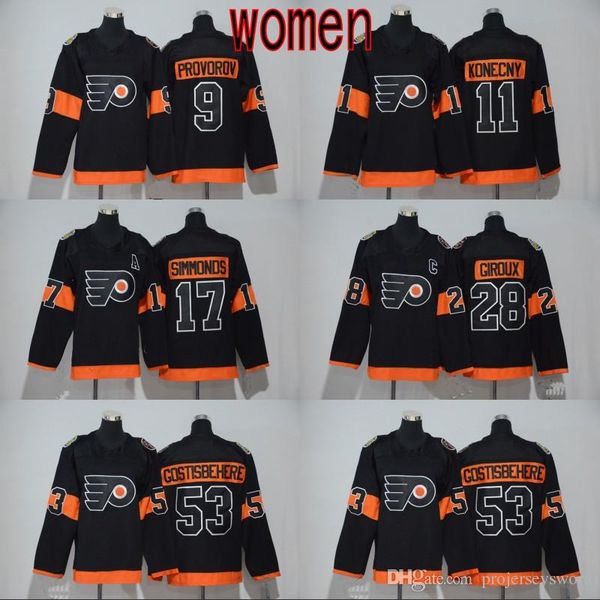 

Women 2017 Stadium Series Player Premier 9 Ivan Provorov 11 Travis Konecny 17 Wayne Simmonds 28 Claude Giroux 53 Shayne Gostisbehere Jersey